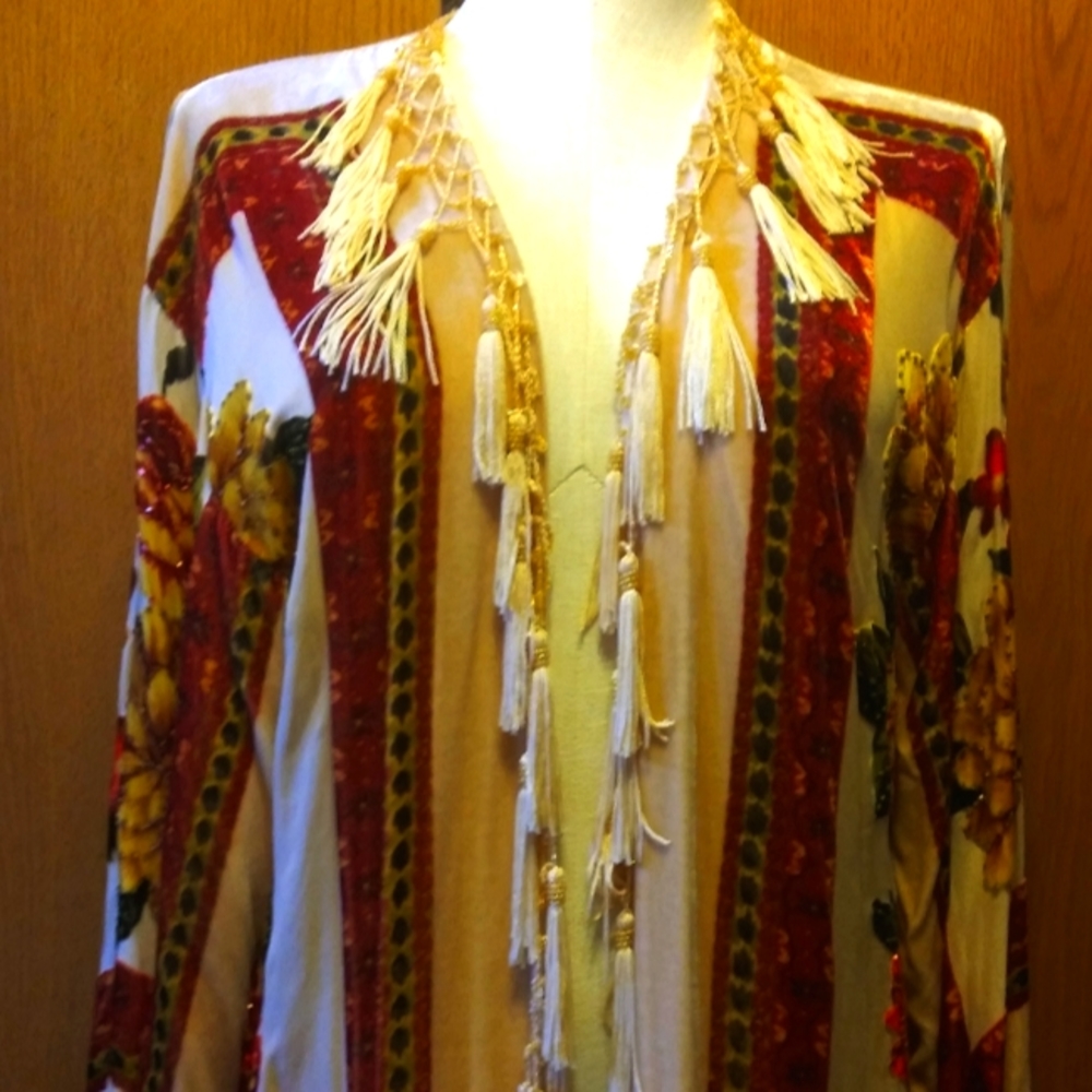 Beaded Silk Robe